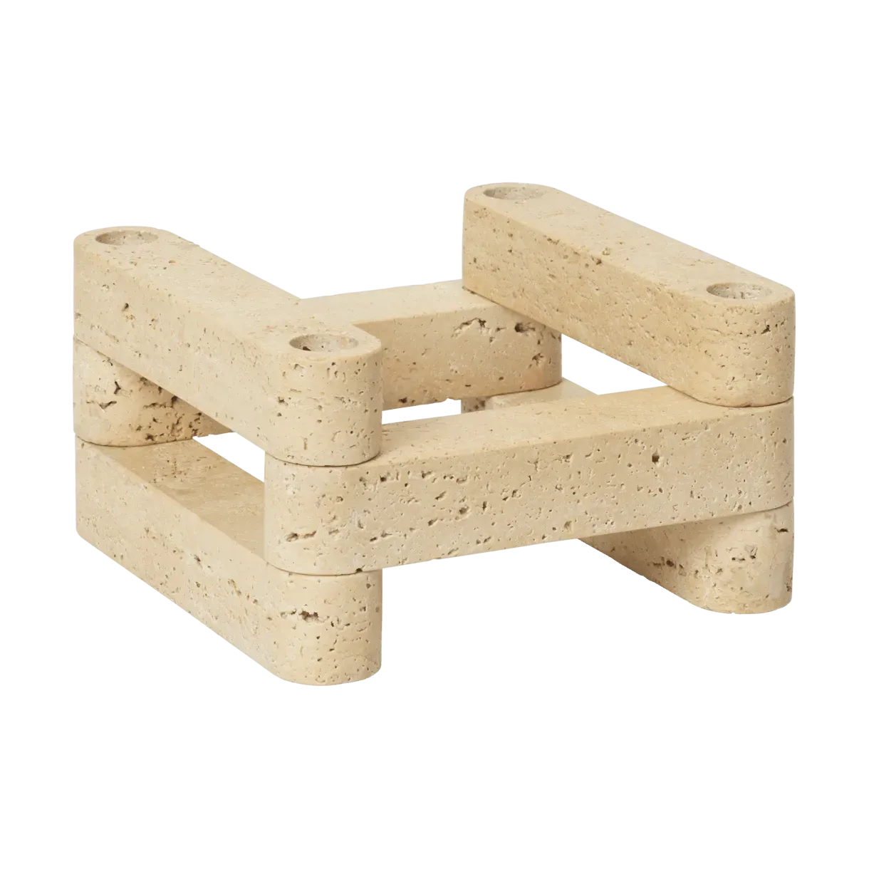 Ferm Living Newel modul Kerzenhalter 6 Teile Travertine