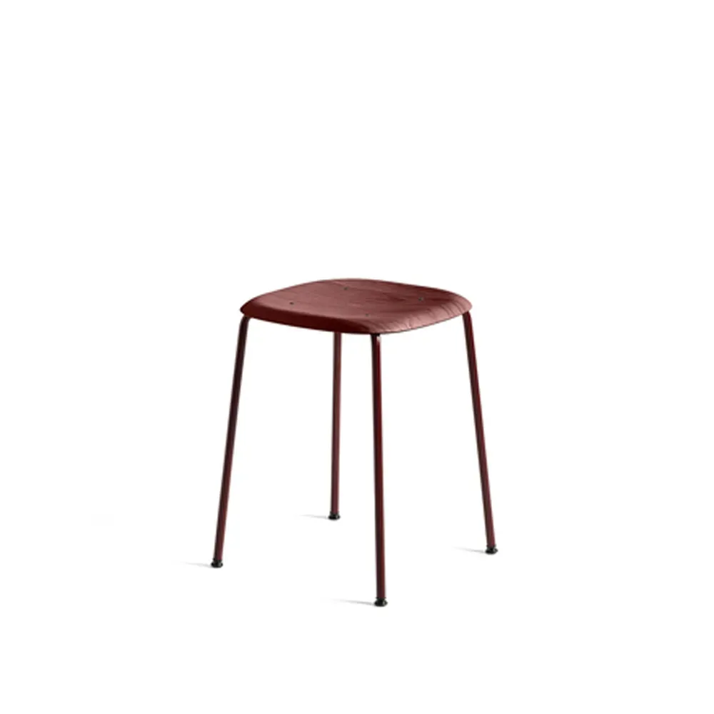 HAY Soft Edge 70 Hocker Fall red, Fall red Stahlgestell