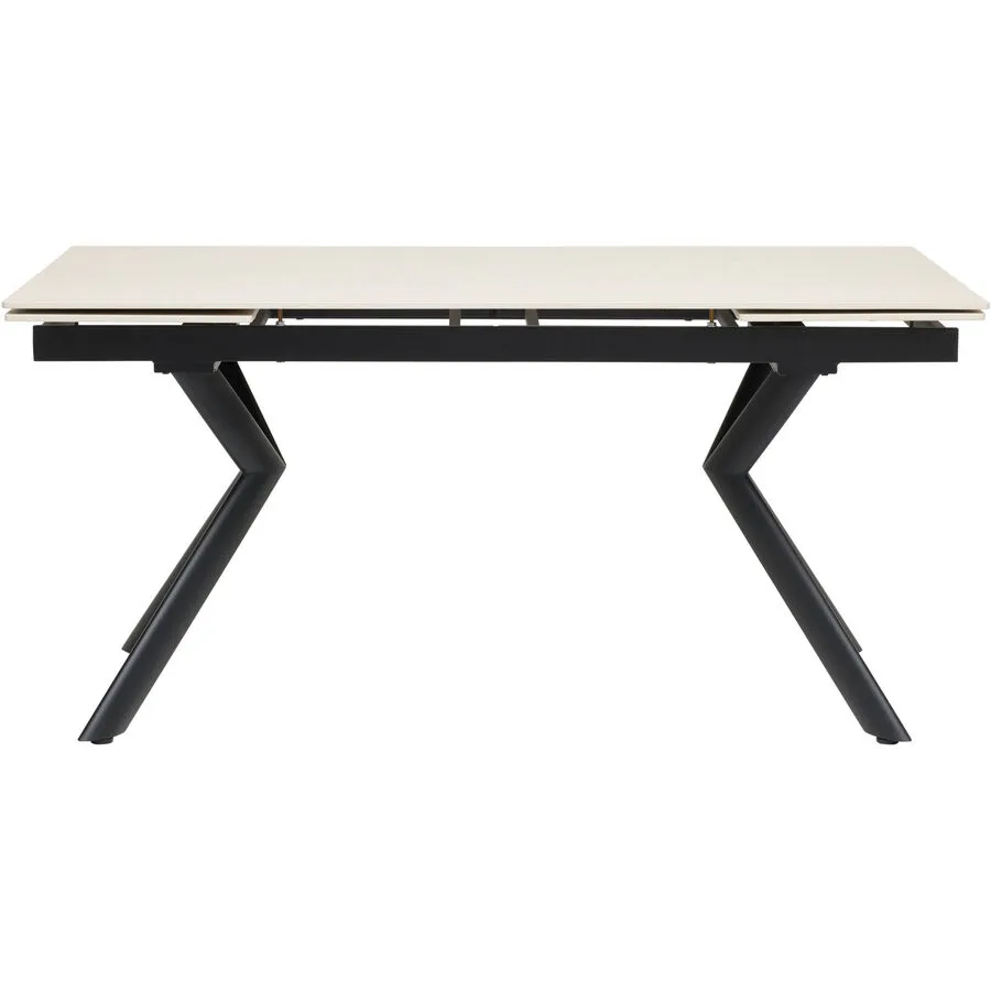 Tisch Elion schwarz/creme Stein B 90 T 160 cm
