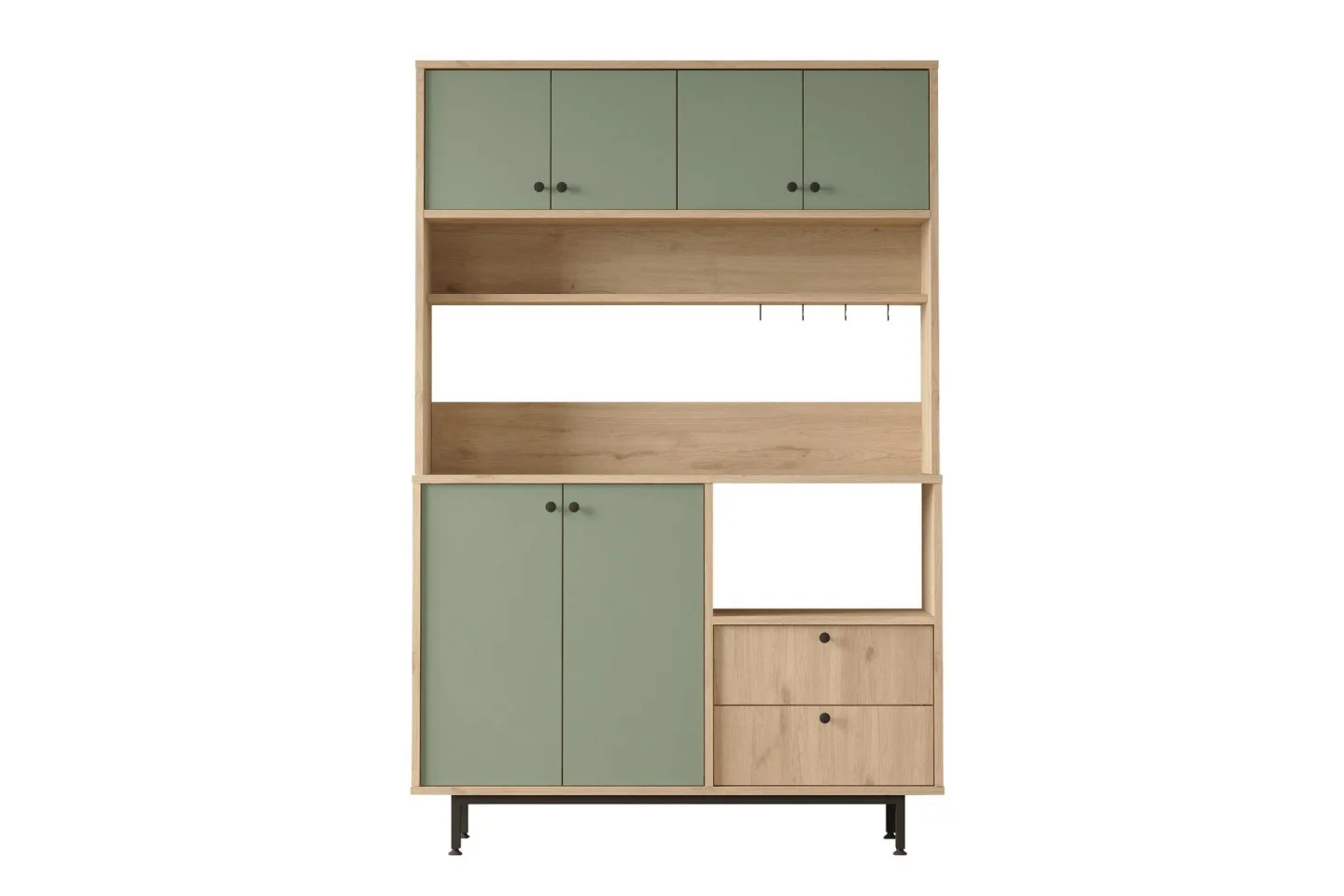 Donae Highboard - Ek/Grön