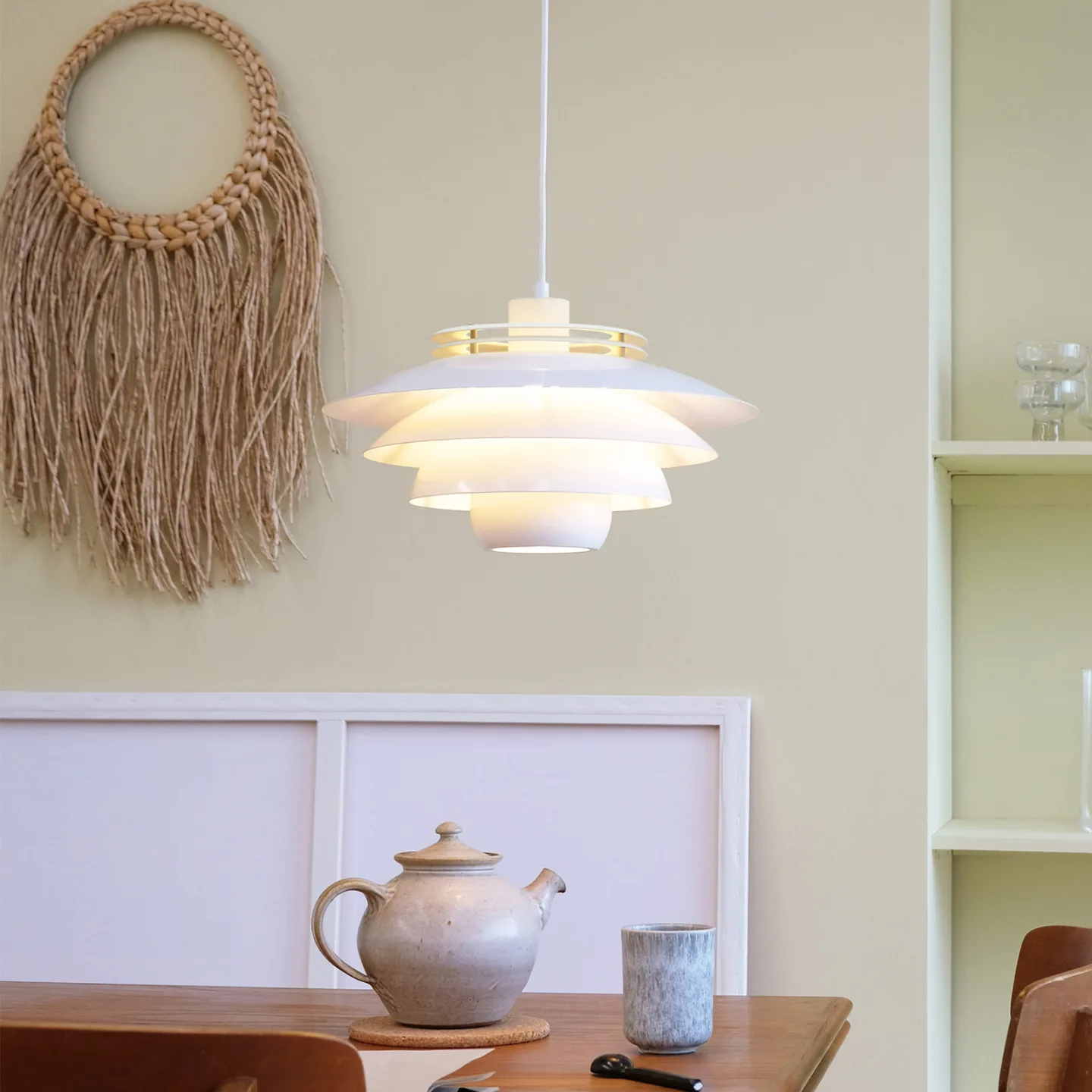 Ejka Pendelleuchte Matt White - Dyberg Larsen - Wohnzimmer - Design - Metall - Einflammig