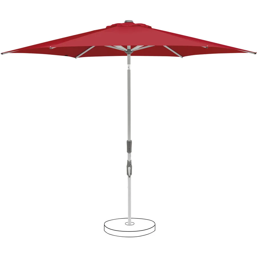 Suncomfort BY GLATZ Sonnenschirm Slide Rot, Grau Polyester B 300 T 300 cm - Material: Polyester Stoff, Metall