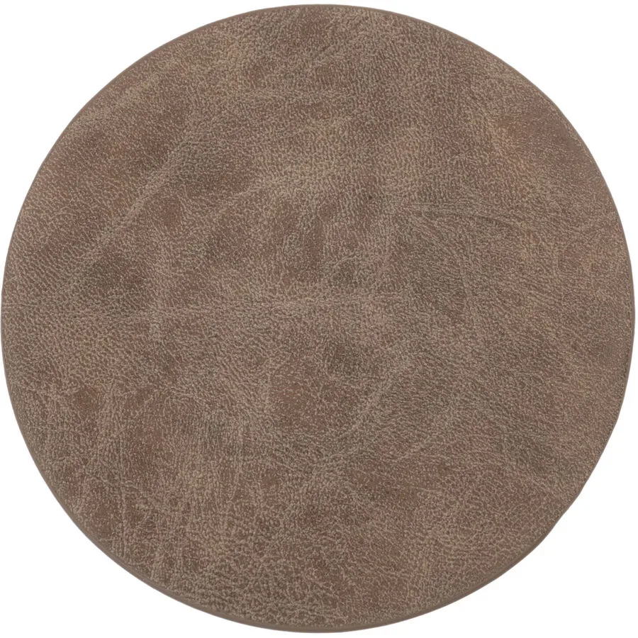 ZICZAC Untersetzer Truman Braun Kunstleder 9.5 cm