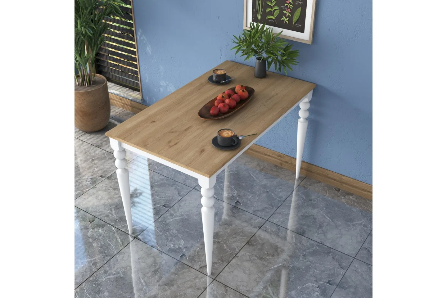 Naryani Matbord 120 cm - Valnöt/Vit