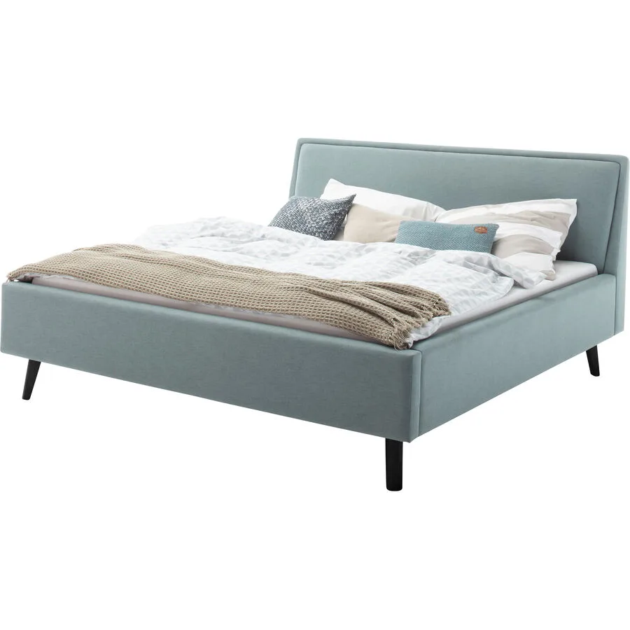 Bett Simas Eisblau Bezug Stoff 180 x 200 cm
