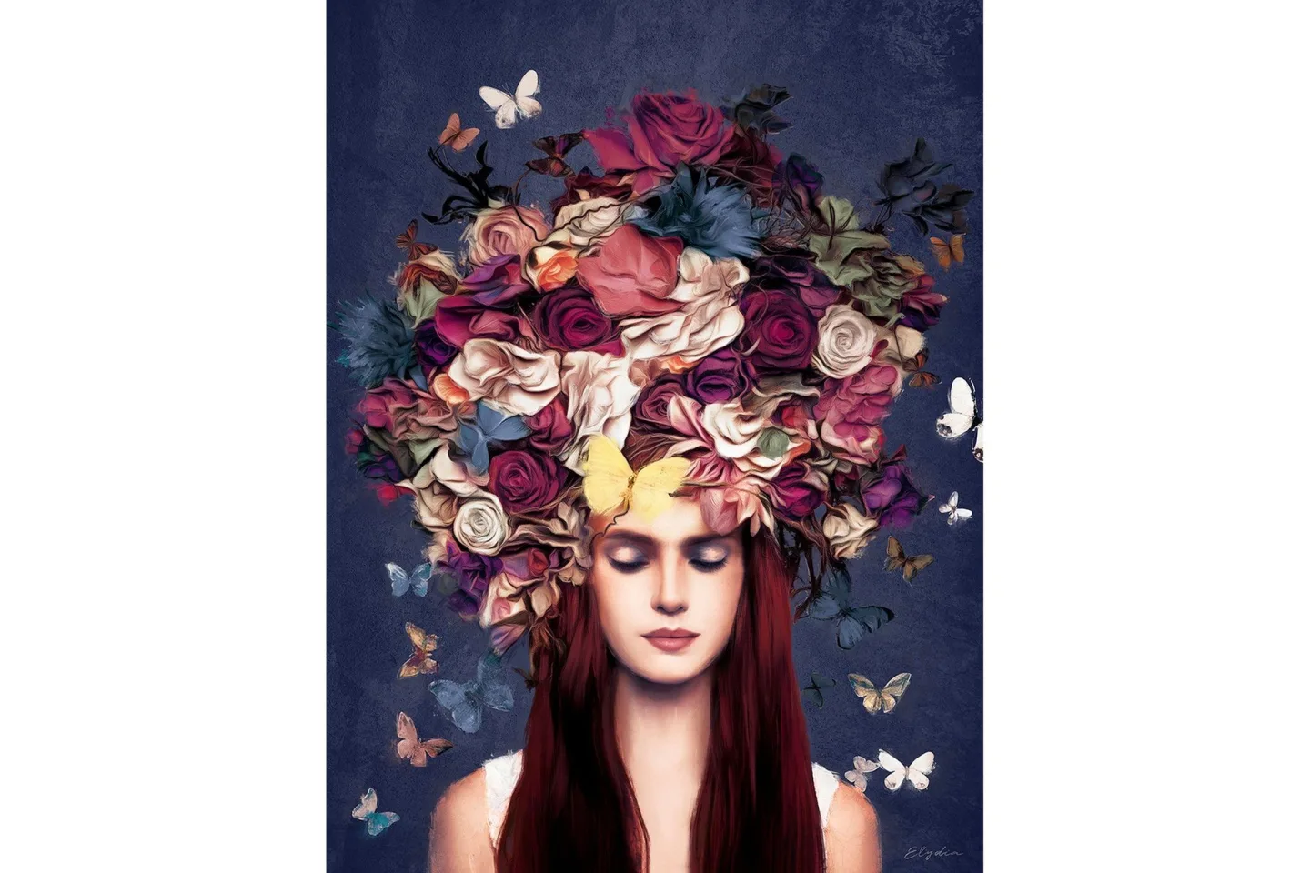 Canvastavla Bouquet - 60x80 cm