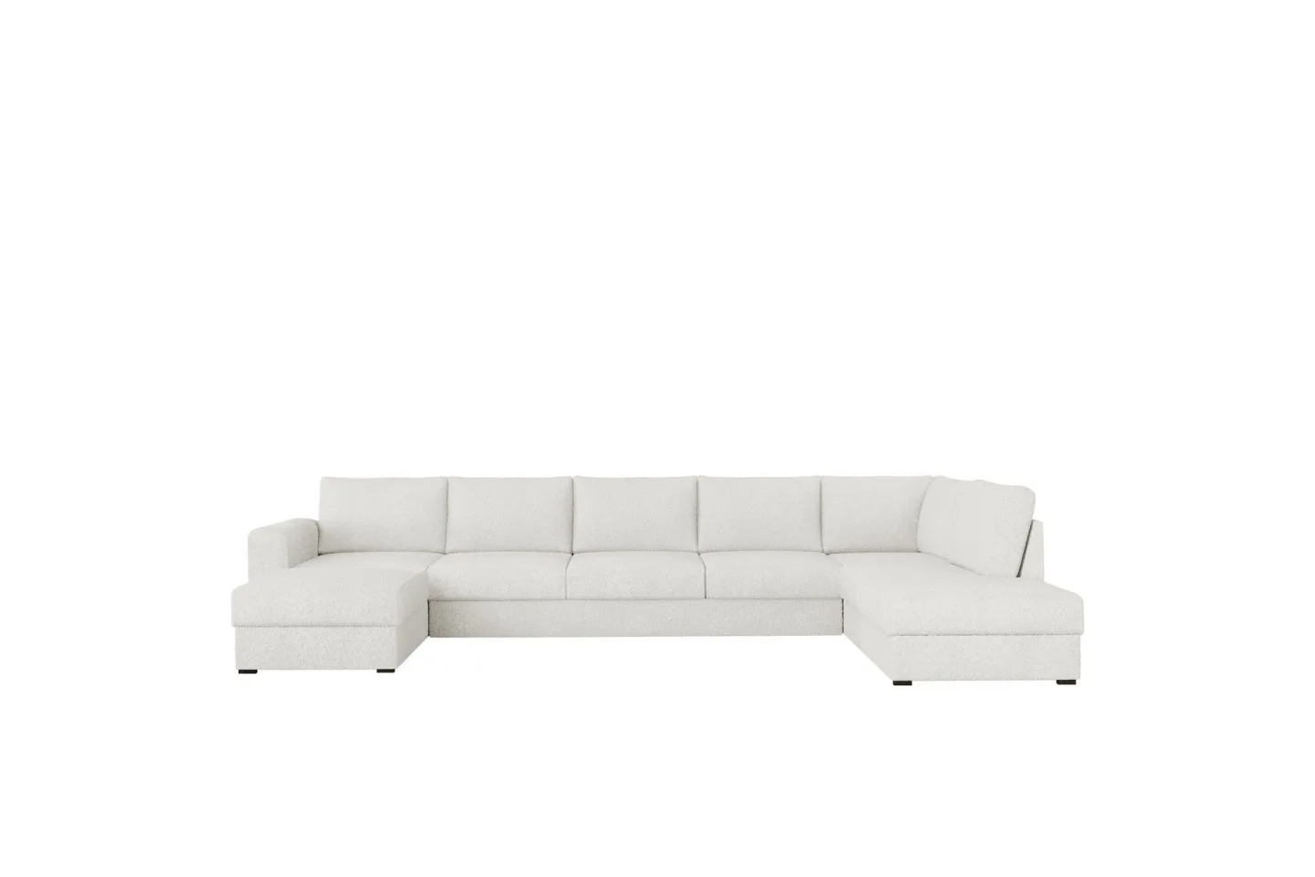 Taberk Soffa med Divan och Schäslong 5-sits - Vit