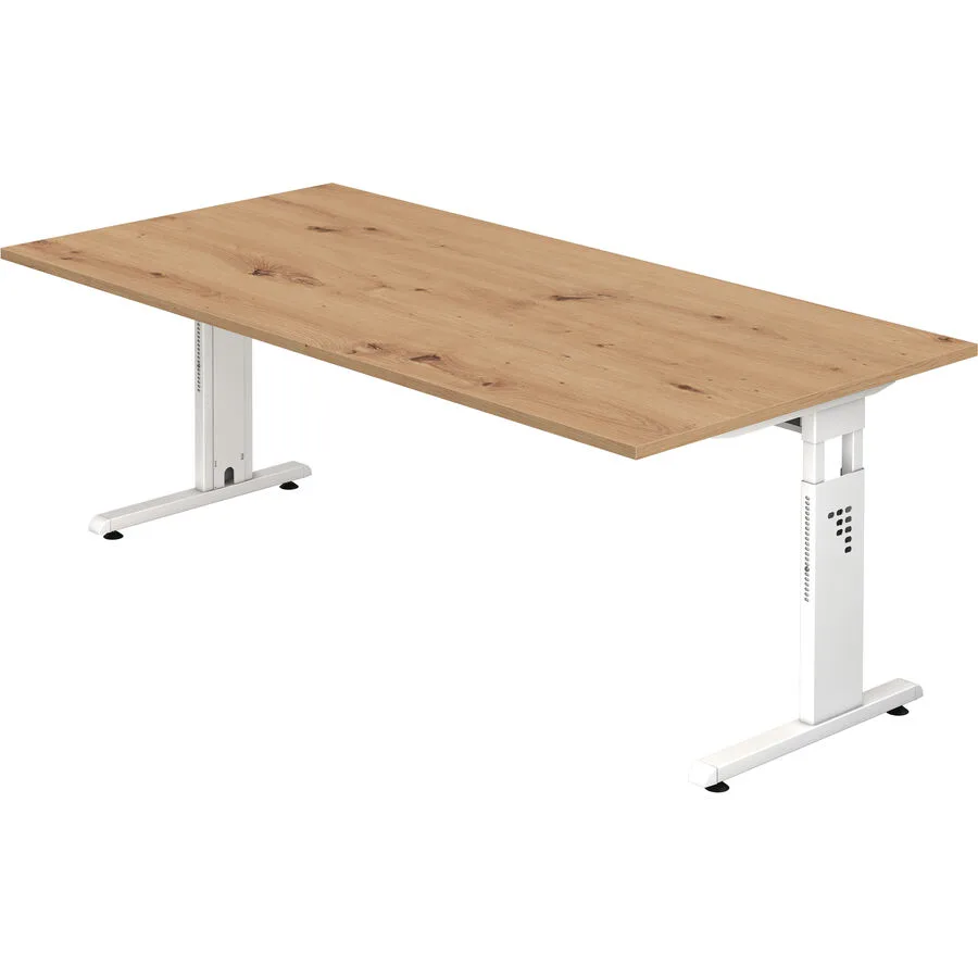 Schreibtisch Office Asteiche Holzwerkstoff B 200 T 100 cm