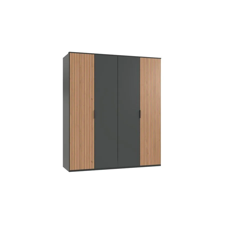 Kleiderschrank Tula Eiche/graphit Holzwerkstoff B 180 cm