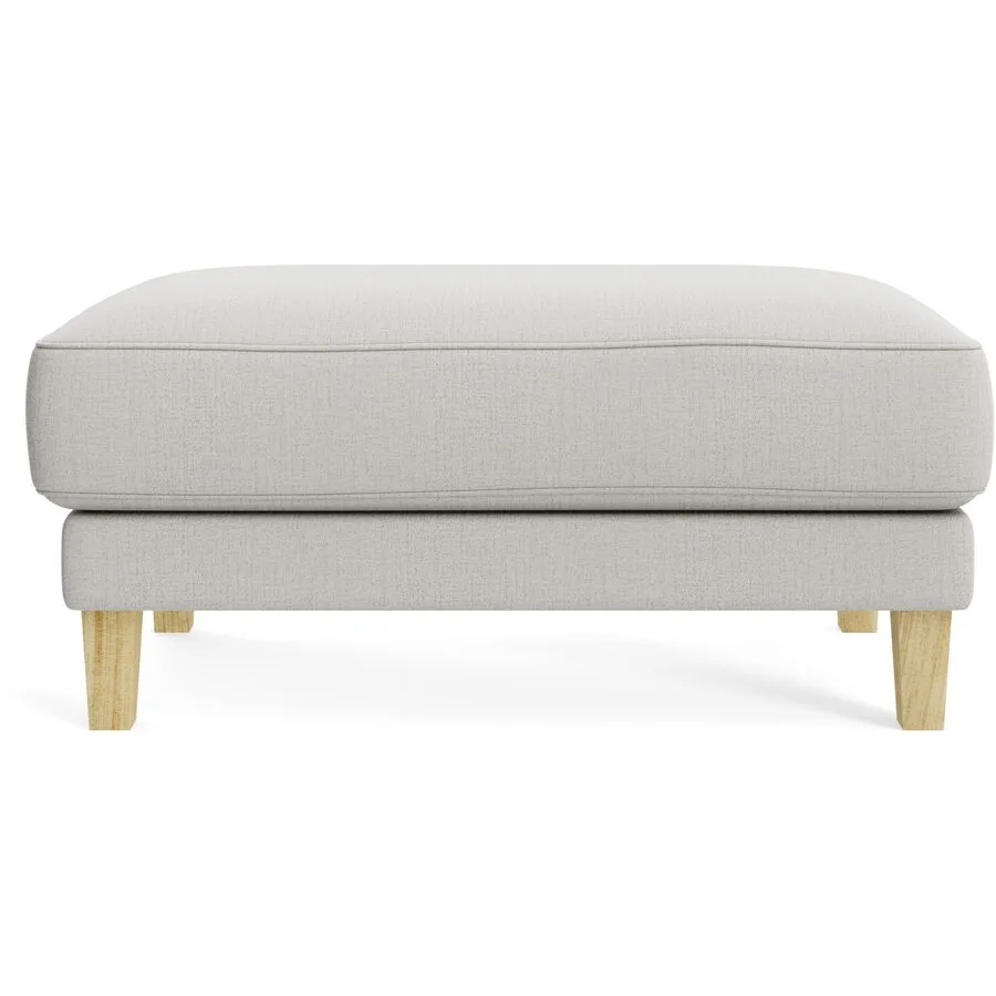Hocker Avena cream Stoff/Holzfuss Eiche B 101 H 45 cm - Möbel Konfigurator: Traummöbel individuell zusammenstellen