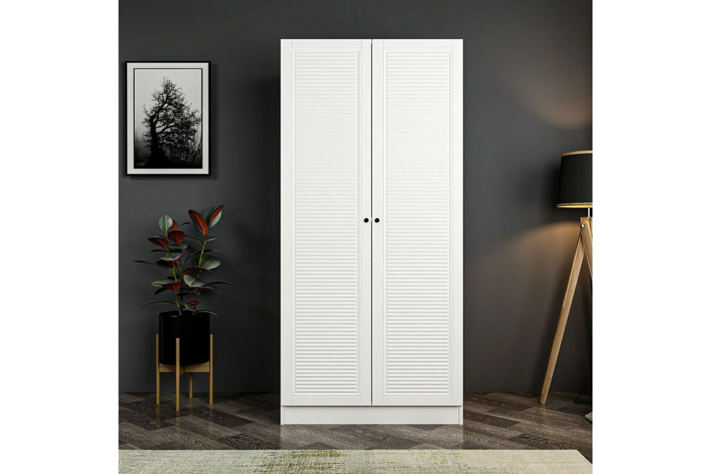 Fruitland Garderob 90 cm - Vit