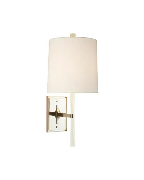 Refined Rib Sconce China White