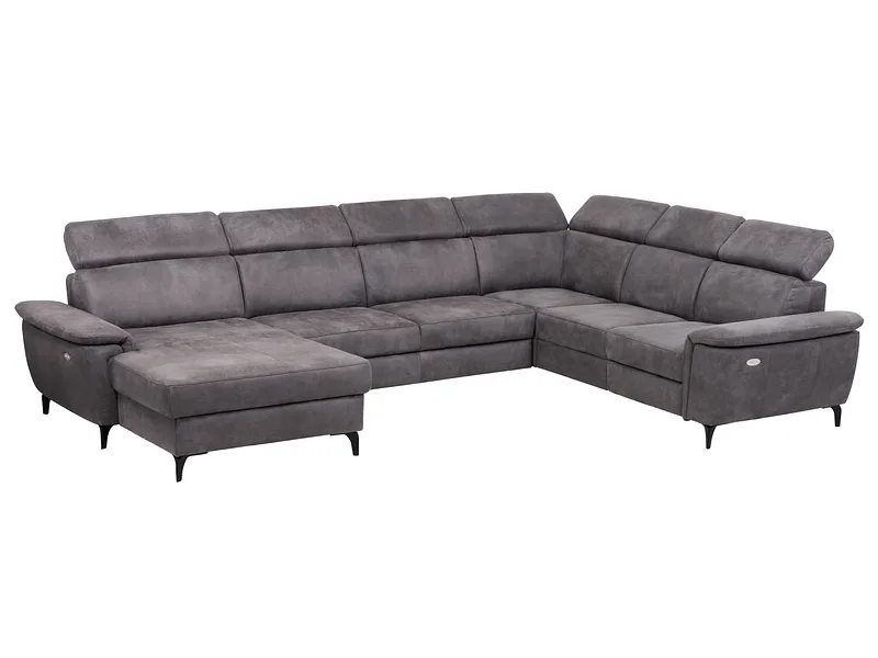 Ecksofa SPILI Stoff grau anthrazit