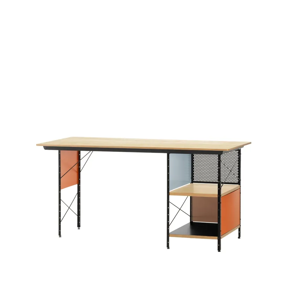 Vitra Eames unit EDU skrivbord Björk-Svart stativ