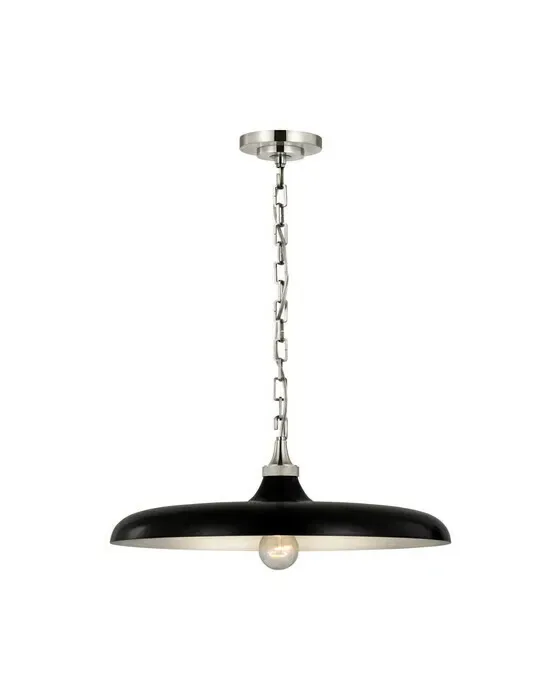 Piatto Pendant Polished Nickel/Black M
