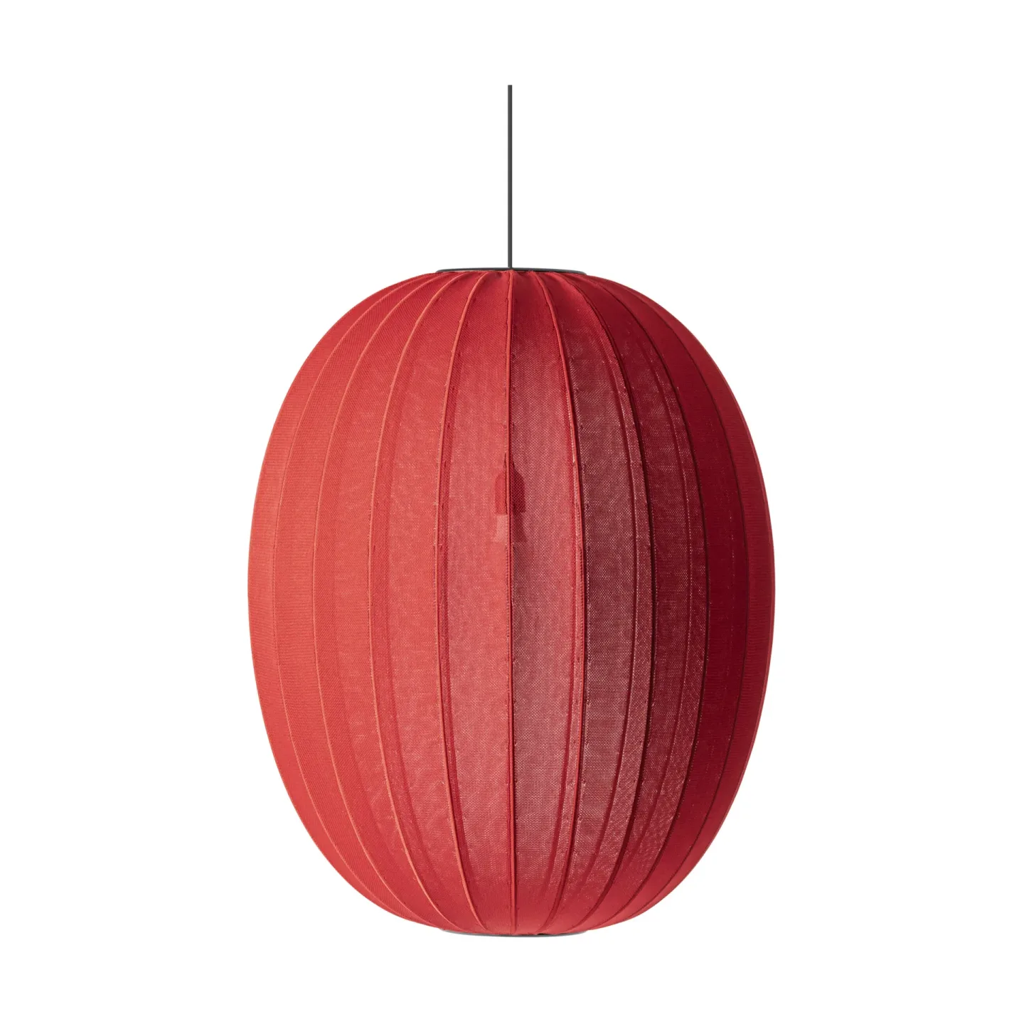 Made By Hand Knit-Wit 65 High Oval Pendelleuchte Maple red