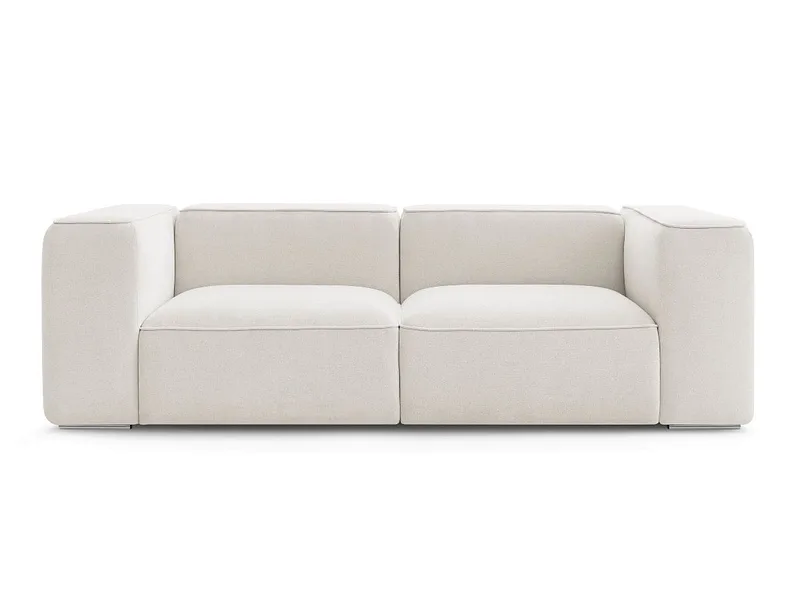 2er Sofa BOBOCHIC ZEPHYR Stoff mit Textur weiss