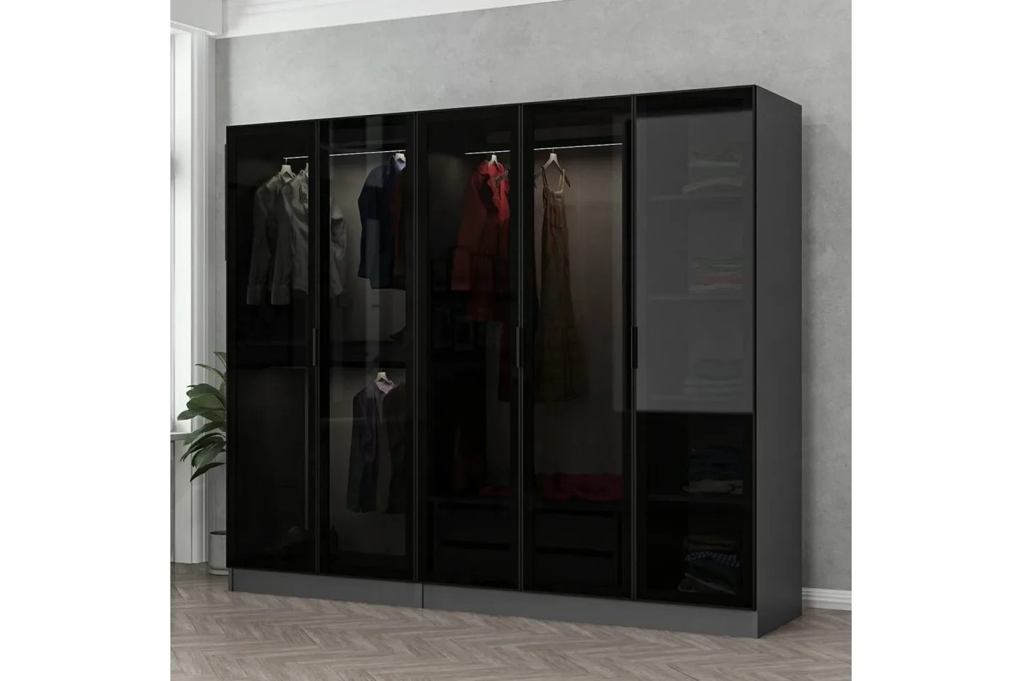 Fruitland Garderob 225 cm - Antracit