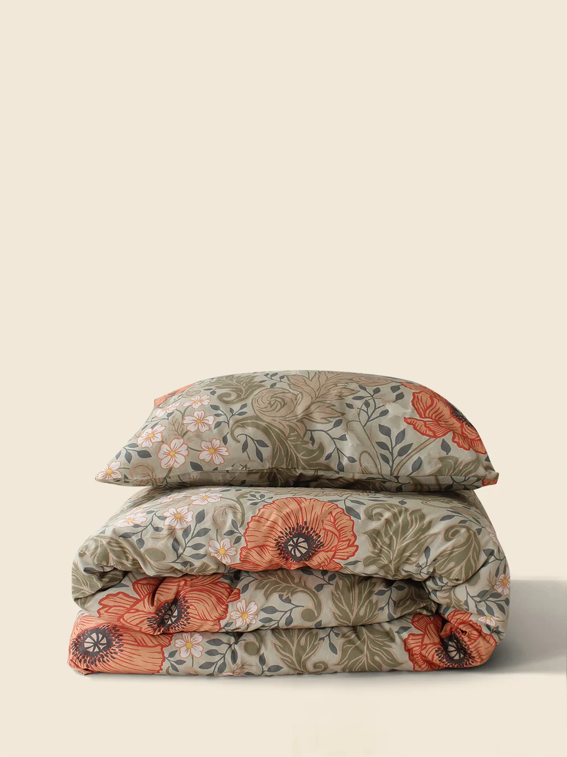 Dynetrekk sett - Poppy (beige) (Størrelse: 150 x 210 cm)