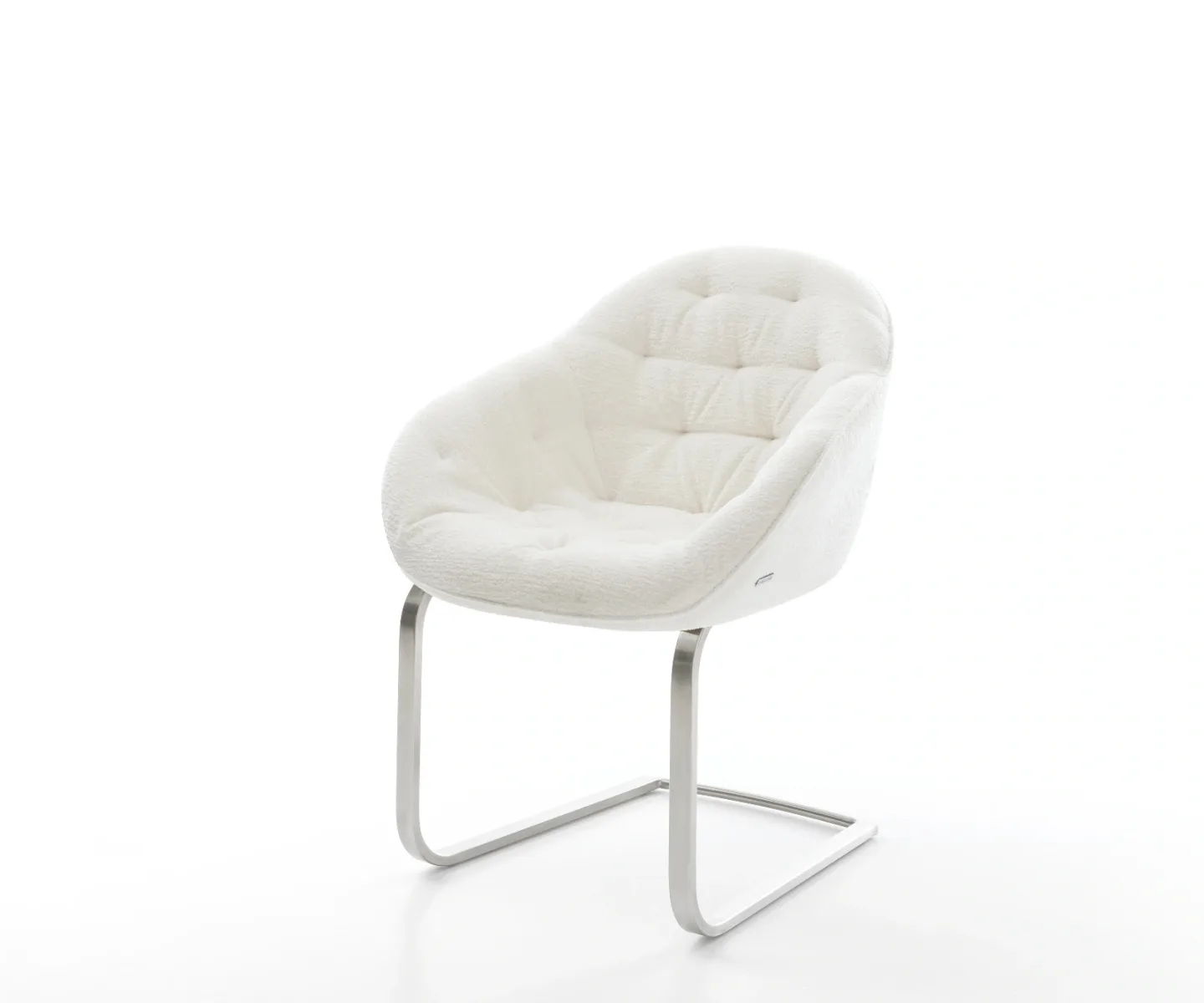 Freischwinger Gaio-Flex Bouclé Soft Beige Freischwinger flach Edelstahl