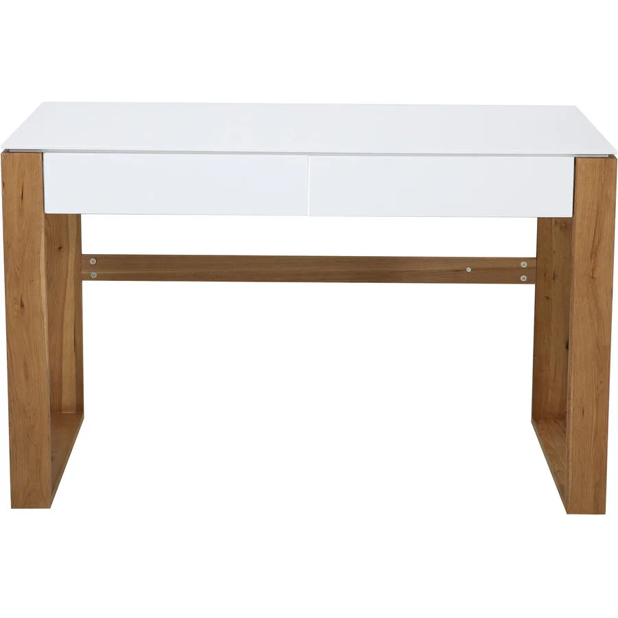 Schreibtisch Viktor weiss/natur Holz/MDF B 120 T 60 cm