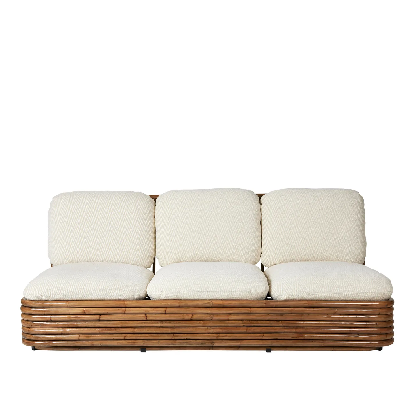 Gubi - Bohemian 72 Sofa - Fully Upholstered, PG. D Dedar, Chevron Special outdoor Ivory 002 - Soffor utomhus - Gabriella Crespi - Textilmaterial
