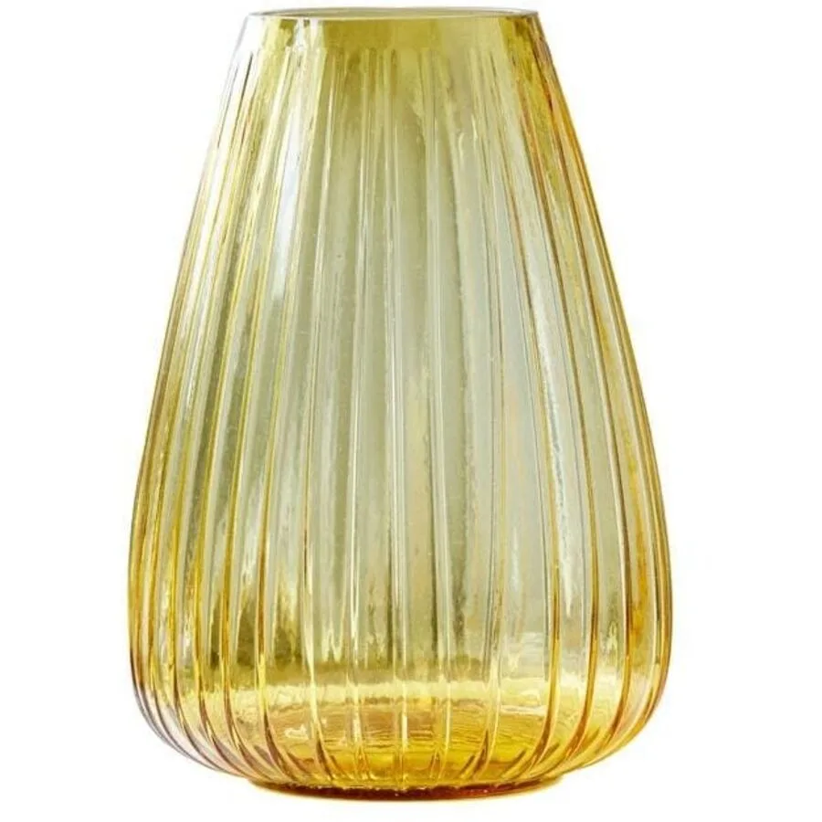 Vase BITZ Bernstein Glas D 14 H 22 cm