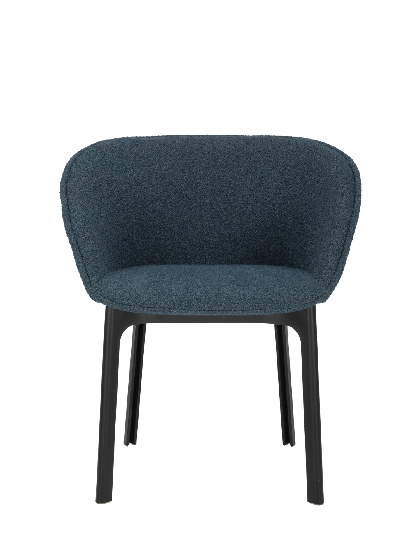 Kartell - Charla Orsetto, Black Base Blue - Matstolar - Patricia Urquiola - Blå - Textilmaterial/Plast