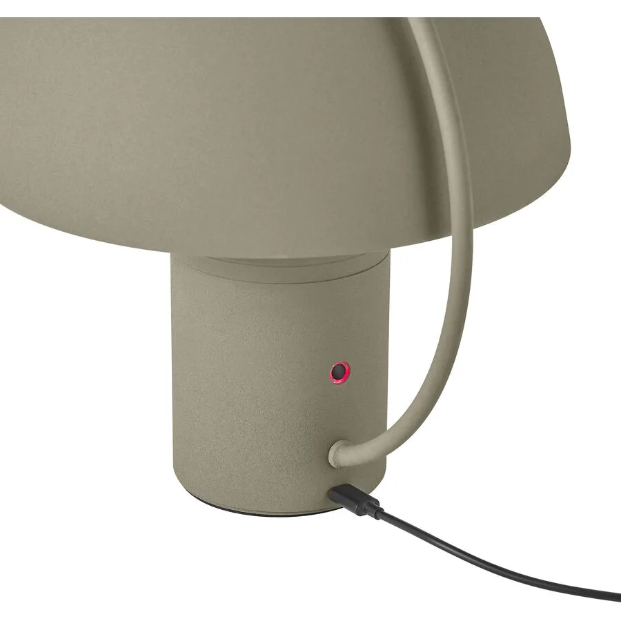Tischlampe Hedda Grün Aluminium/Eisen 15 cm 17 cm - Farbe: OLIVGRÜN - LED - Lichtfarbe: Warmweiss - LED Energiesparlampen