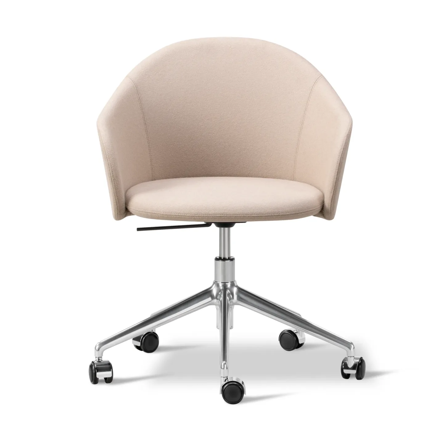 Fredericia Furniture Gomo Armchair Sessel Swivel Base 5-Stern Blazer CUZ47 Fairfield-polierter Aluminium