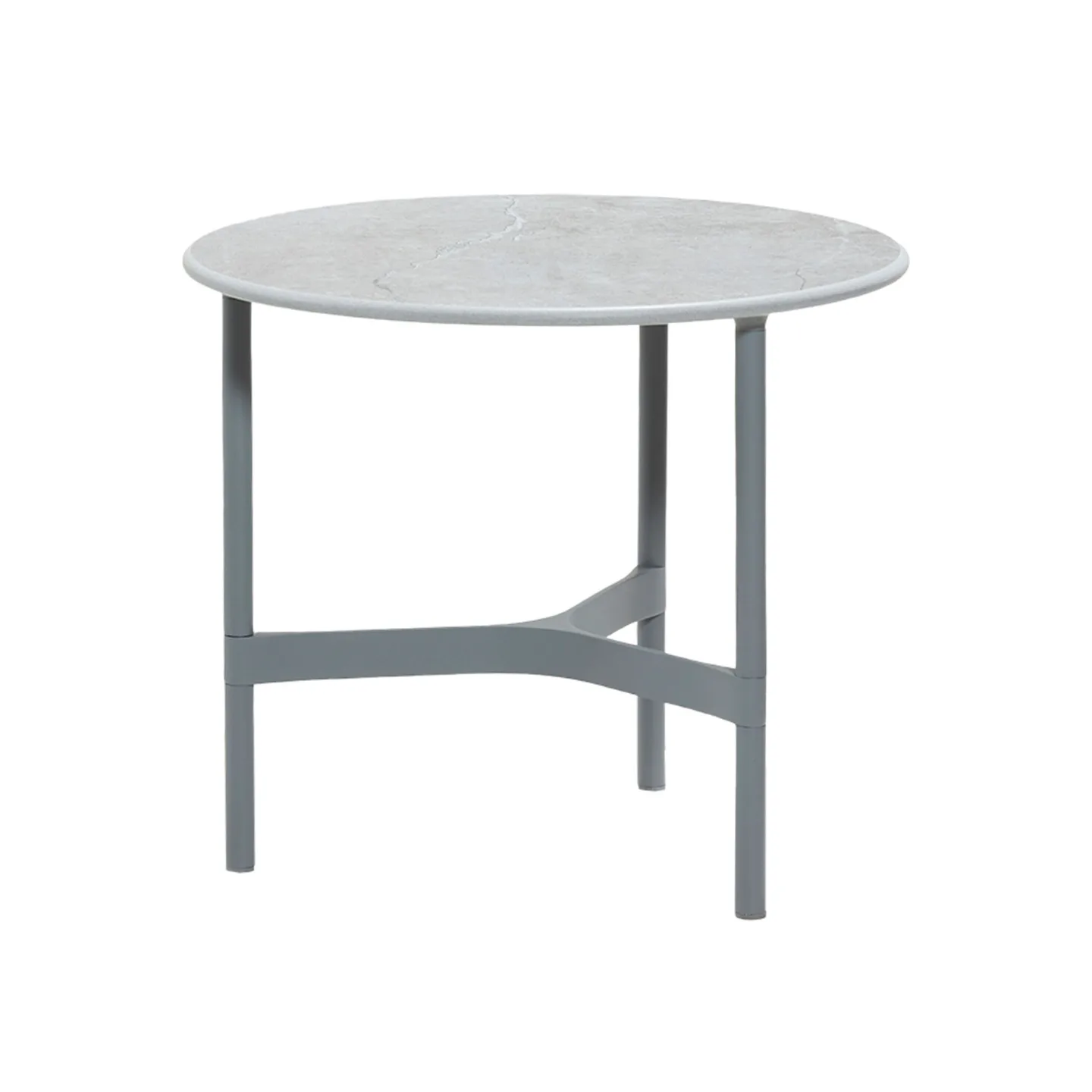 Cane-Line - Twist 45 cm Light Grey/Fossil Grey - Soffbord - byKATO - Grå - Metall