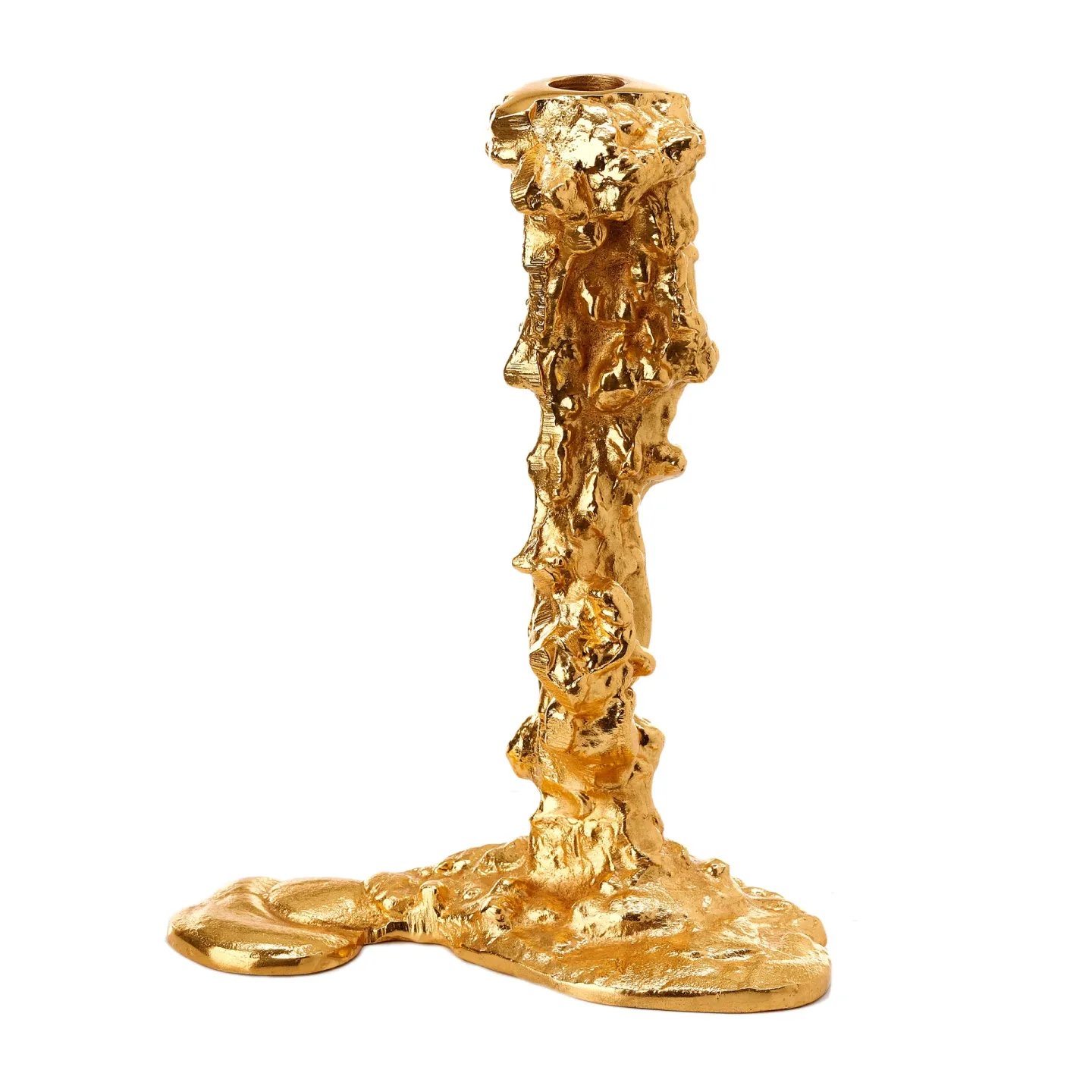 Drip ljusstake guld