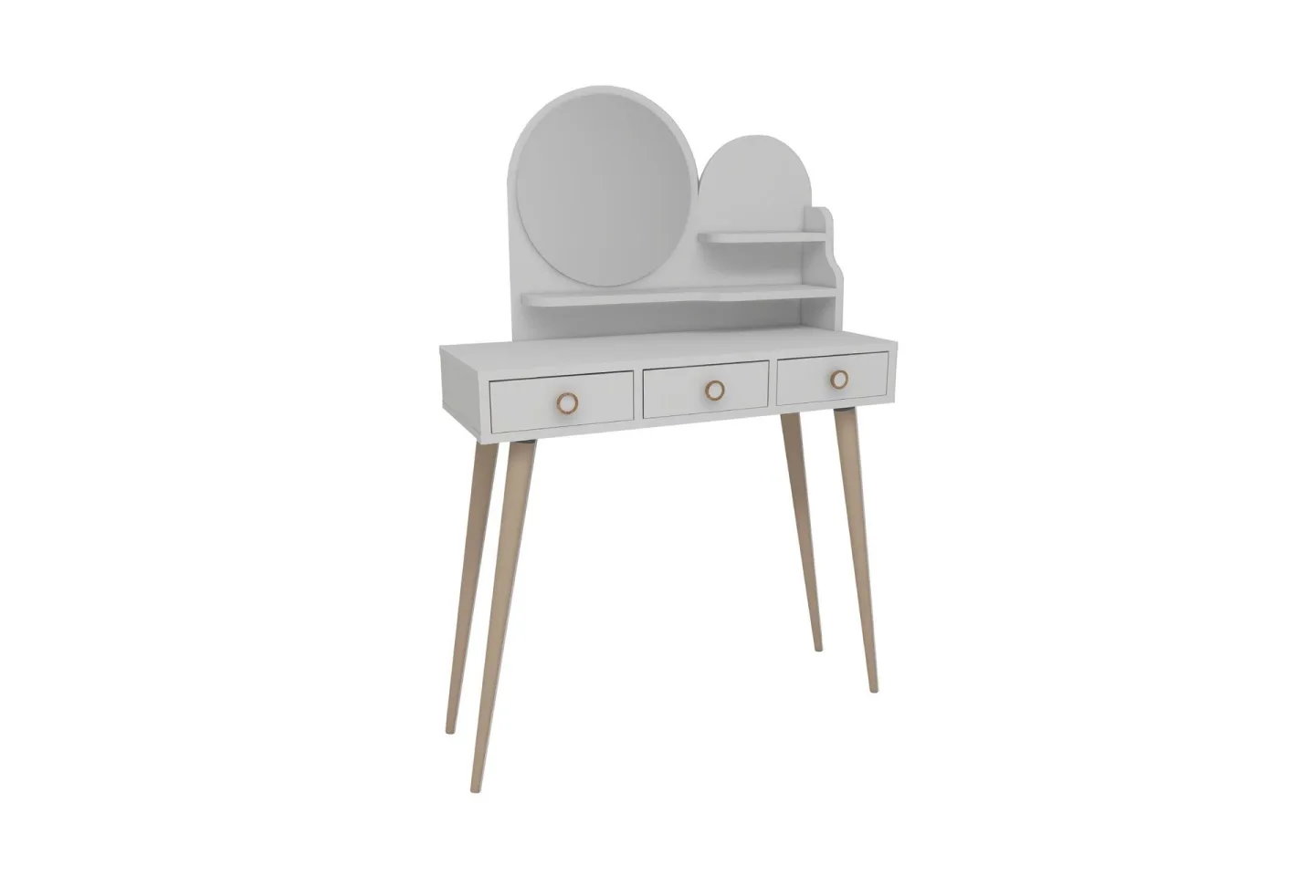 Ruges Sminkbord 74 cm - Vit