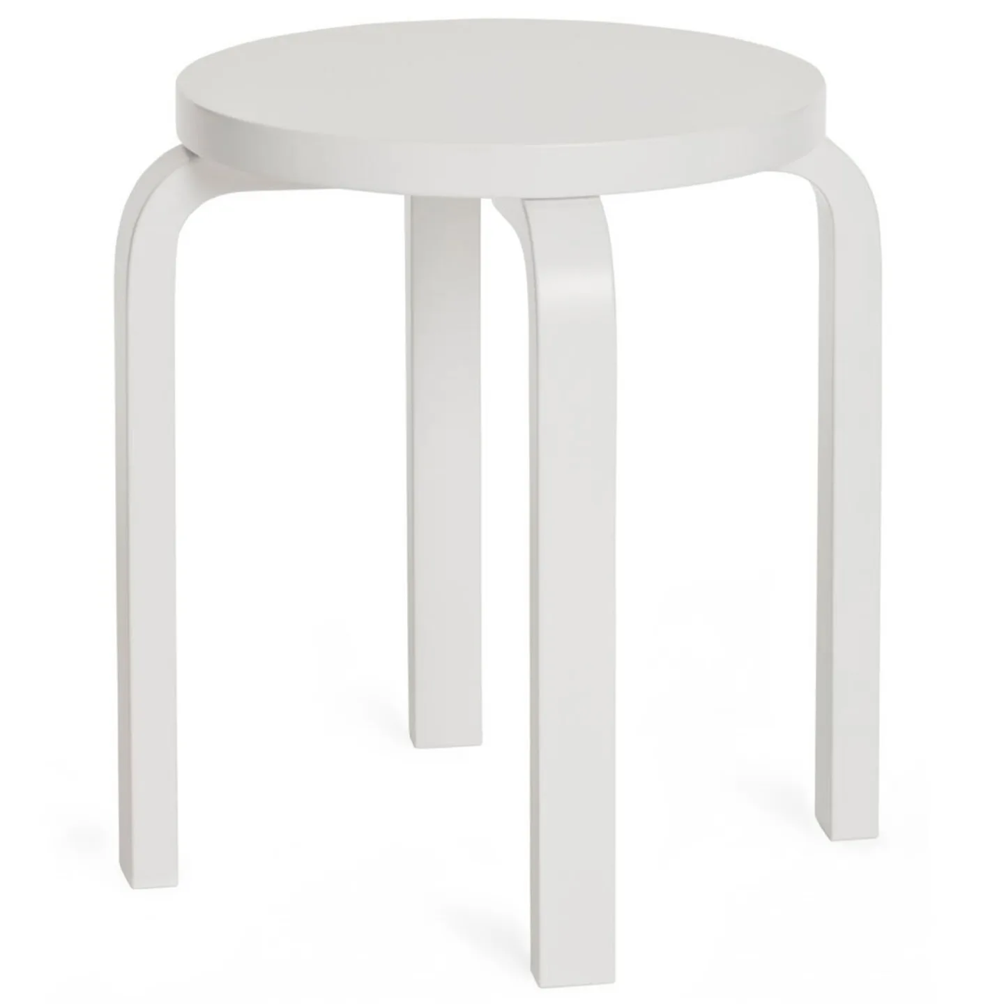 Artek - Pall E60 Hellackad Vit - Pallar - Alvar Aalto - Vit - Trä