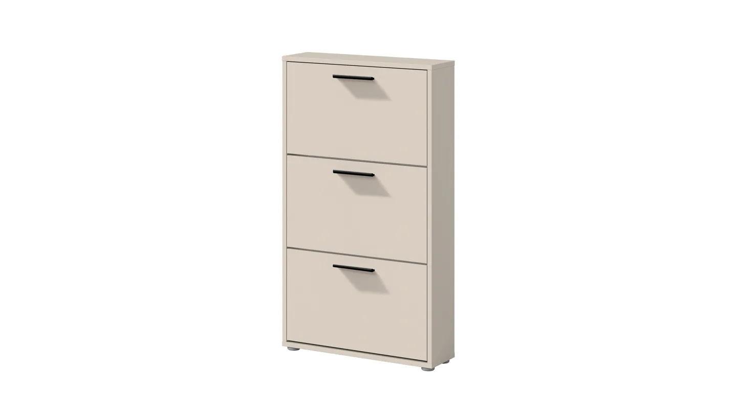 Schuhschrank Beige-Kaschmir 3-türig 59 x 103 cm - SAMMY