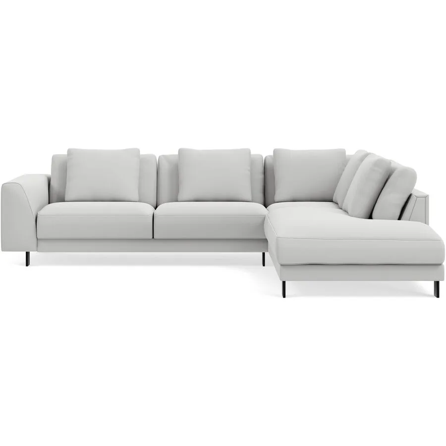 Ecksofa Avena Variabel Stoff/Metallfuss schwarz snow white B 283 T 233 cm - Möbel Konfigurator: Traummöbel individuell zusammenstellen