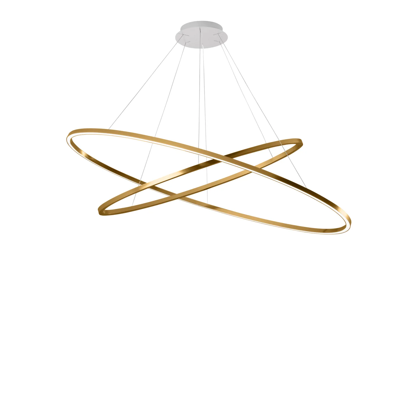 Nemo Lighting - Ellisse Double Pendant, Gold Painted 2700K - Pendellampor - Federico Palazzari - Guld