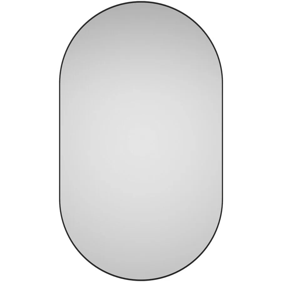 Spinder Design Spiegel Hesta schwarz Stahl/Glas Oval B 40 H 60 cm