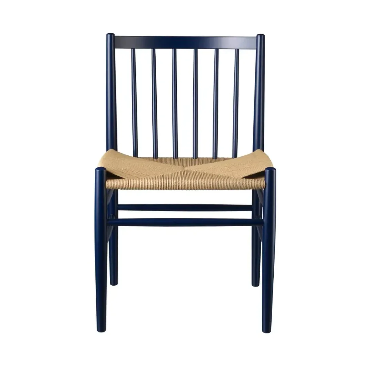 FDB Møbler J80 Stuhl Steel blue beech-paper cord