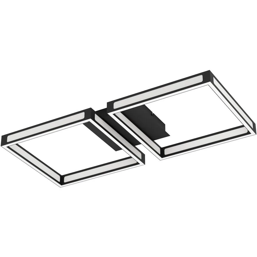 Eglo Deckenlampe Altaflor Schwarz/Weiss Stahl/Kunststoff 30 cm 65 cm - LED - Lichtfarbe: Warmweiss - Material: Kunststoff/Stahl - Deckenlampe- LED