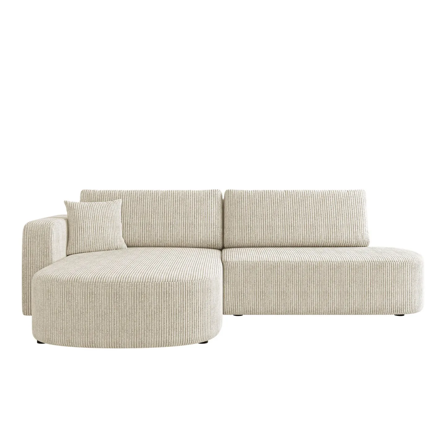 Pryda 4-sits Bäddsoffa divan vänster med förvaring - beige