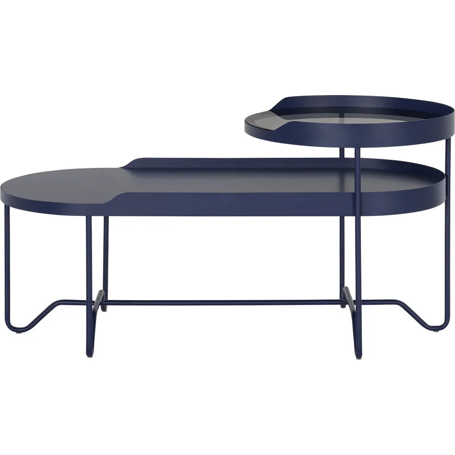 Beistelltisch Yasin Blau Stahl 97 cm