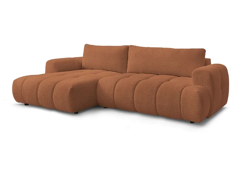 Ecksofa BOBOCHIC FUJI Boucle-Stoff orange