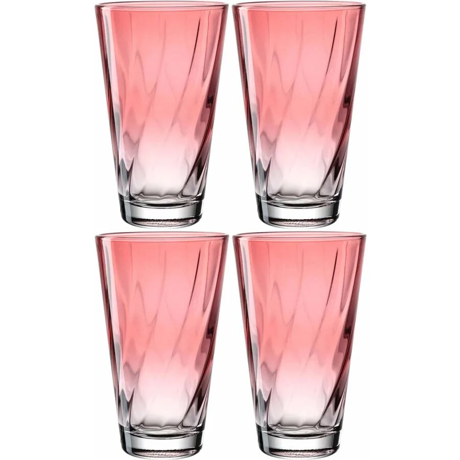 Trinkgläser-Set Leonardo Rot Glas 0.3 l