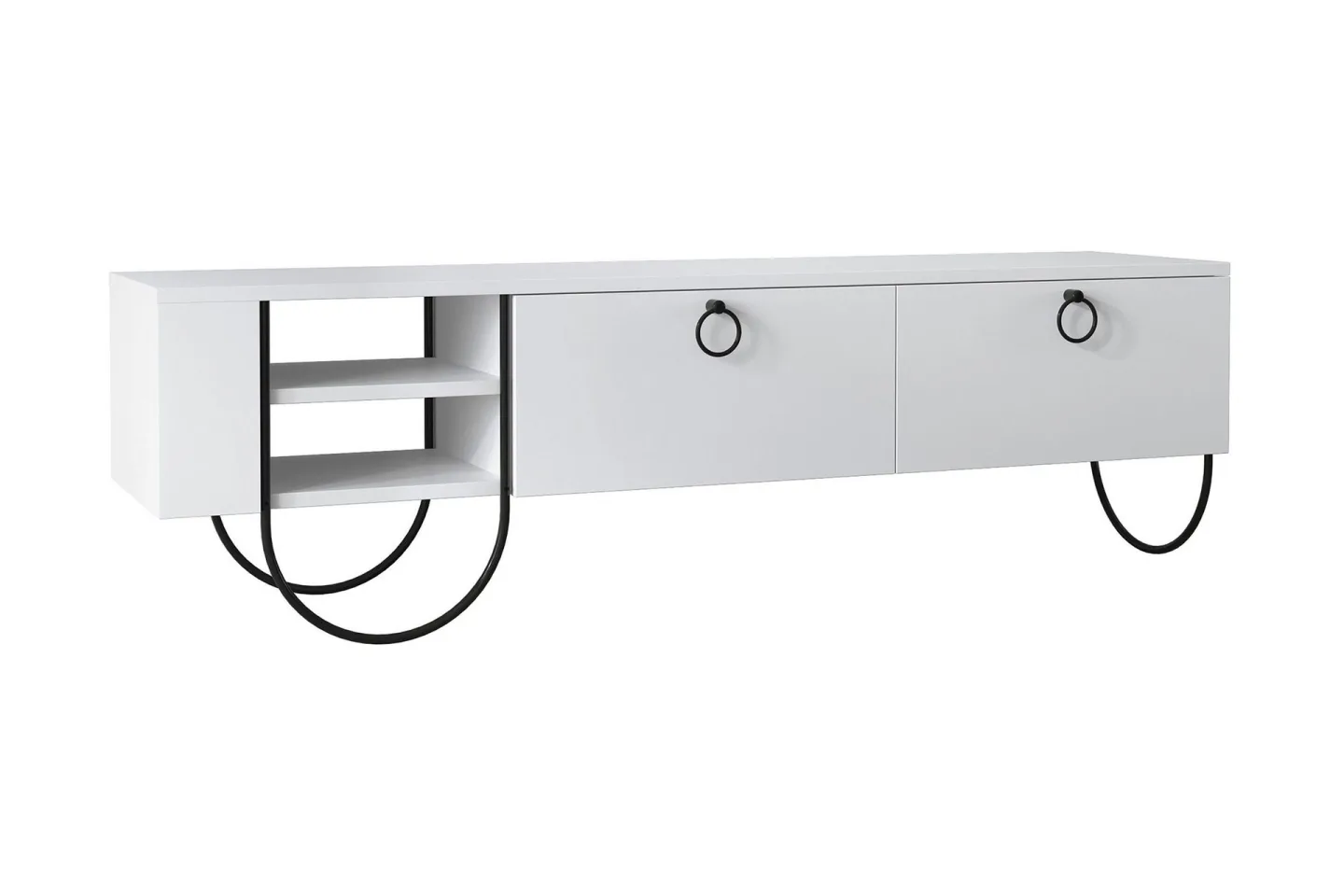 Riskalen TV-bänk 150 cm - Vit