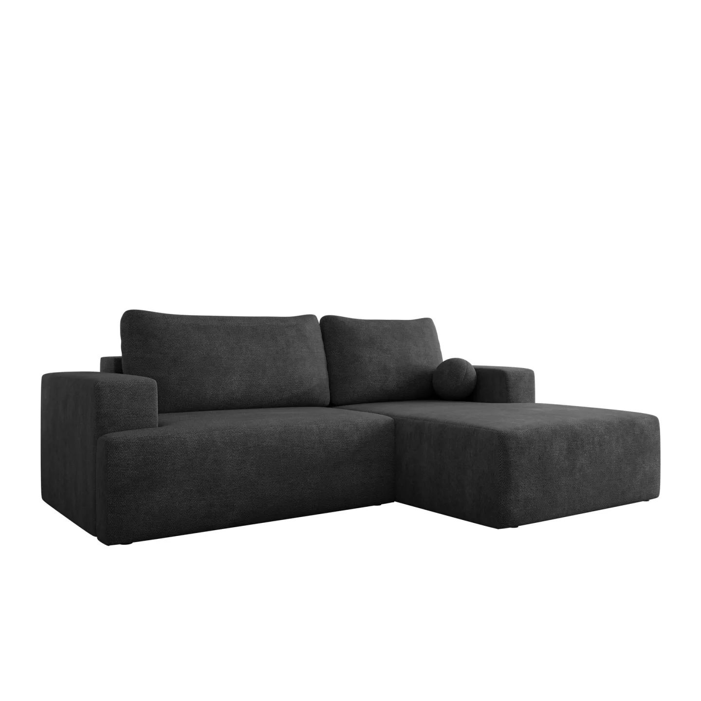 Deylor 3-sits Bäddsoffa med divan - svart