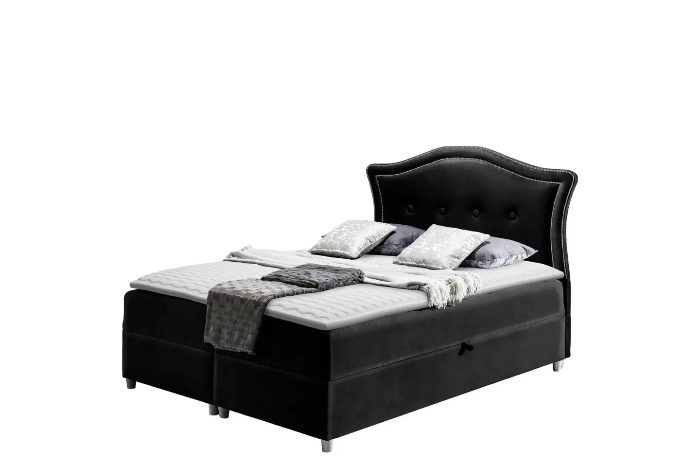 Hestra Sängpaket Kontinentalsäng 200x200 cm - Svart