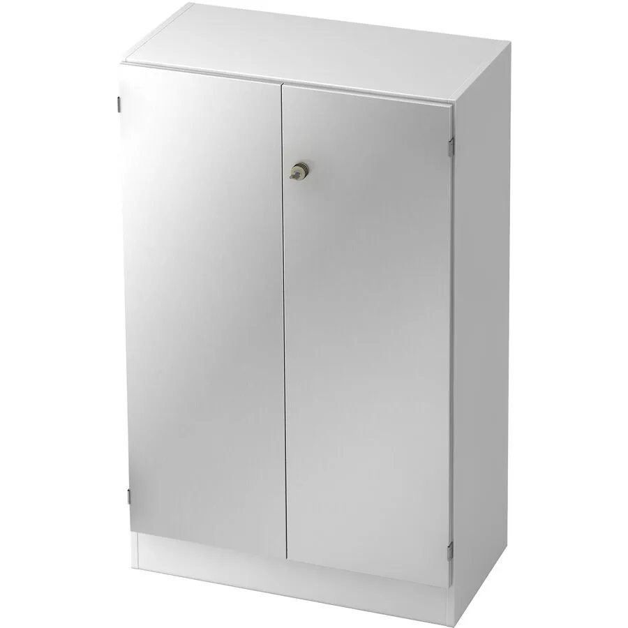 Aktenschrank Office Weiss, Silber Holzwerkstoff B 80 H 127 cm