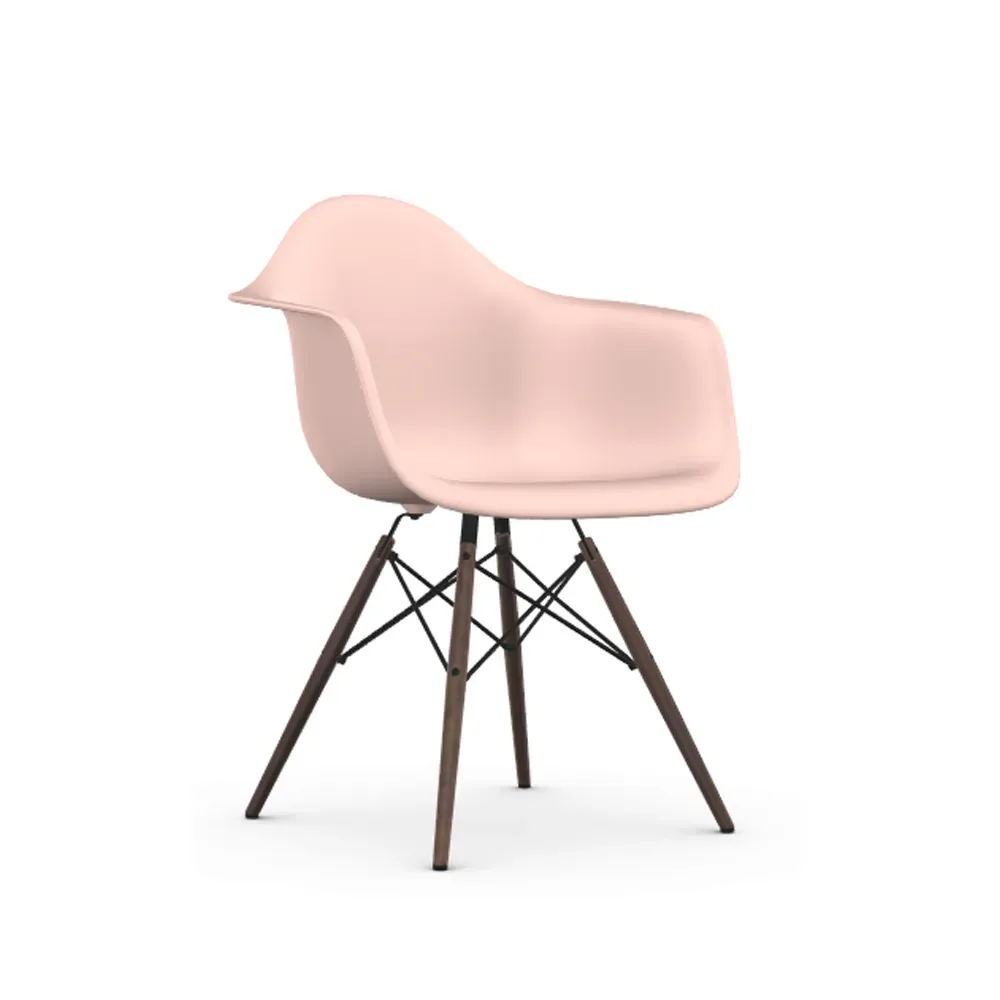 Vitra Eames Plastic Armchair RE DAW stol 41 pale rose-dark maple