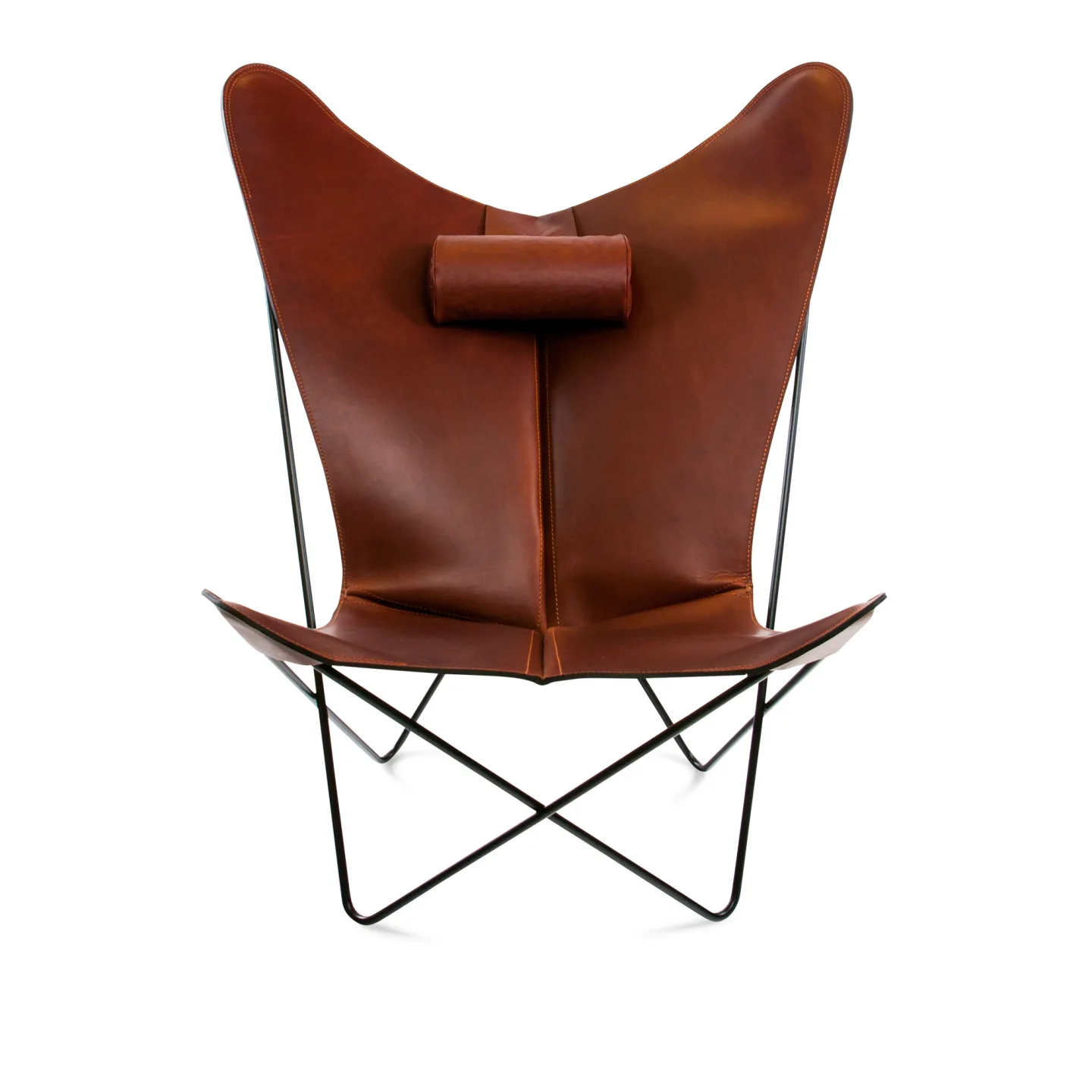 OX Denmarq - Ks Chair, Black Steel Frame, Leather: Cognac - Fåtöljer - Dennis Marquart - Brun - Läder/Metall